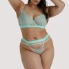 Hustler Branded Mint Curve Lace Bra Everyday Lingerie