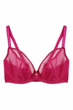 Deja Day New In Bras Grace Hot Pink Mesh Bra