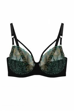 Playful Promises Dakota Green & Gold Snake Bra