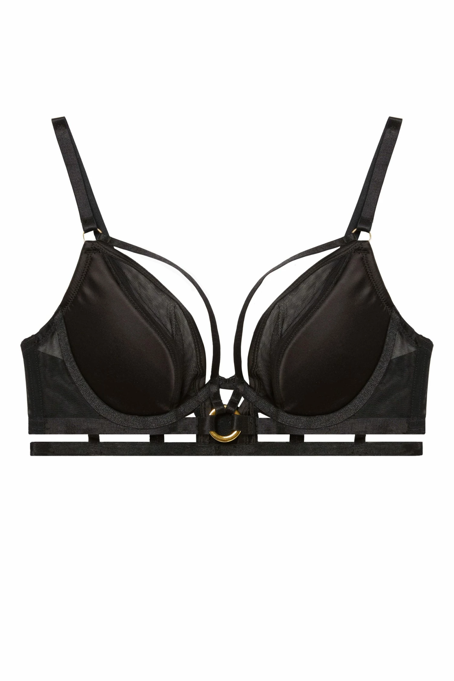 Promo 😀 Hustler Bras Sierra Black Gold Ring Bra 😉 5 Hustler Bras Sierra Black Gold Ring Bra
