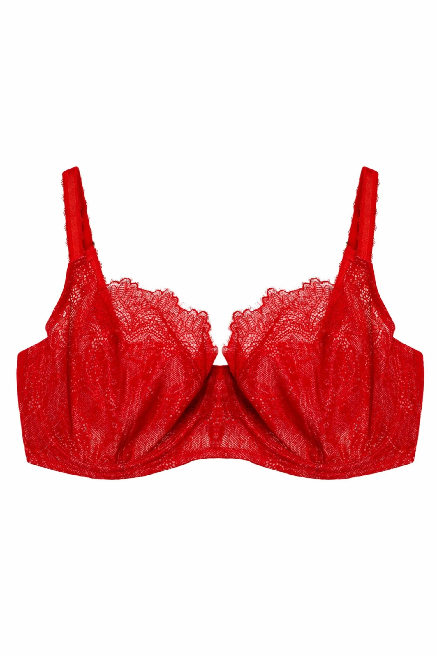 Flash Sale 👍 Deja Day Rosalyn Red Balcony Bra 🔔 16 Deja Day Rosalyn Red Balcony Bra