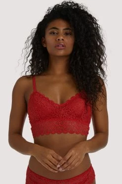 Wolf & Whistle New In Bras Ariana Red Everyday Lace Bralette