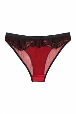 Budget 😍 Playful Promises Tasmin Ruby Lace Brazilian Brief Knickers 🛒 17 Playful Promises Tasmin Ruby Lace Brazilian Brief Knickers