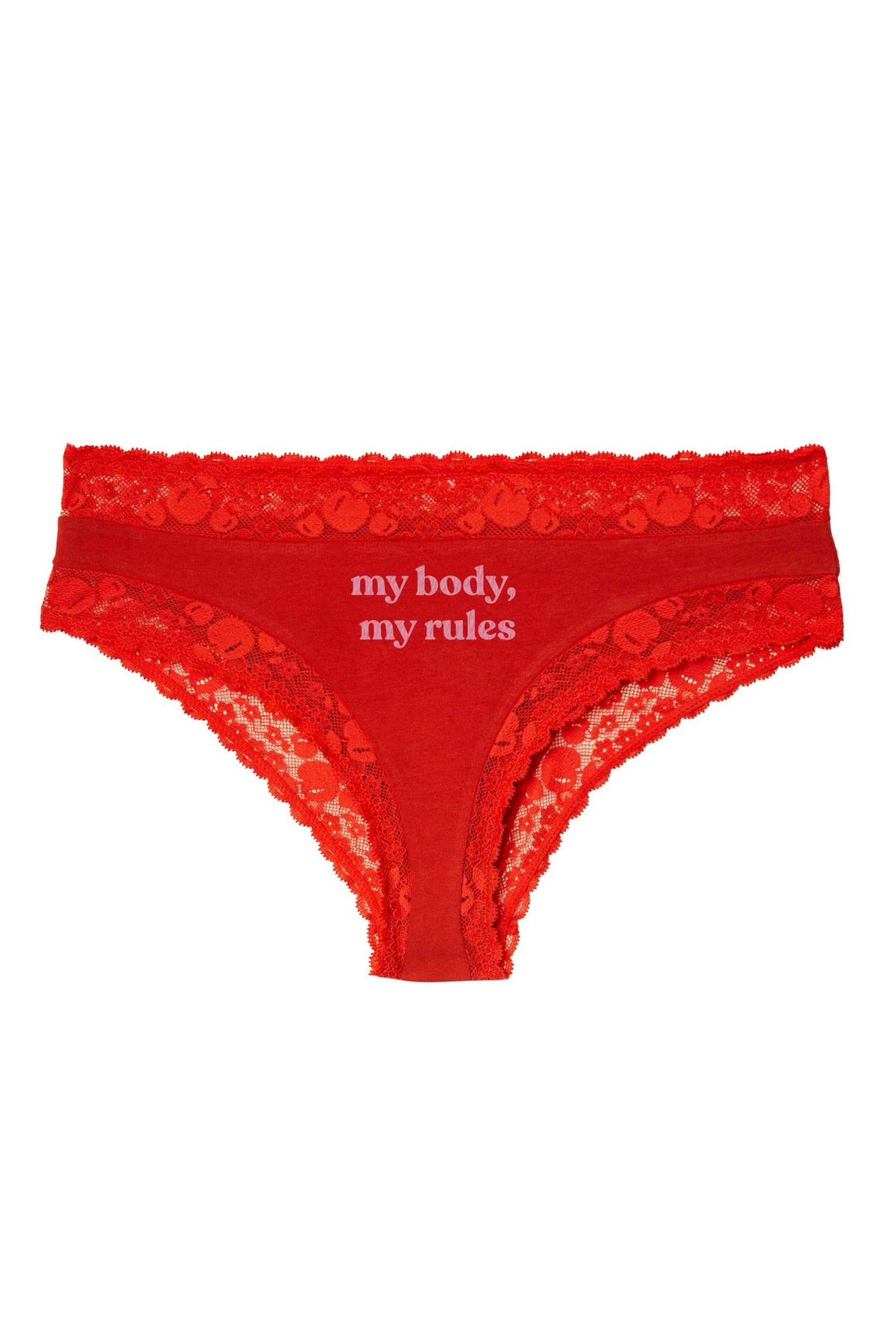 Best deal 👍 Squish Knickers My Body, My Rules Red Embroidered Brief 🌟 6 Squish Knickers My Body, My Rules Red Embroidered Brief