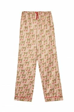 Playful Promises Nightwear Bouffants Recycled Cheeta Satin Trousers