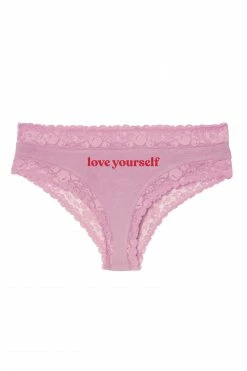 Hot Sale ๐ Squish Squish X Playful Promises Love Yourself Pink Embroidered Brief ๐ 12 Squish Squish X Playful Promises Love Yourself Pink Embroidered Brief