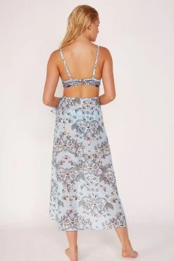 Wolf & Whistle Swimwear Jewel Print Sheer Beach Sarong