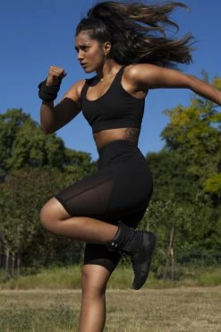 Wolf & Whistle Activewear Cycling Shorts With Mesh Panel