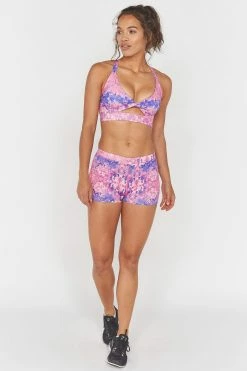 Wolf & Whistle Pink Marble Shorts Activewear