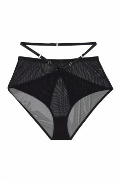 Playful Promises Eddie Black Crossover Wrap High Waist Brief