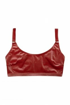 Deals ๐งจ Wolf & Whistle Swimwear Lillian Peach Velvet Fuller Bust Crop ๐ Bikini Top ๐ 9 Wolf & Whistle Swimwear Lillian Peach Velvet Fuller Bust Crop Bikini Top