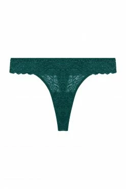 Wolf & Whistle Ariana Teal Everyday Lace Thong Knickers