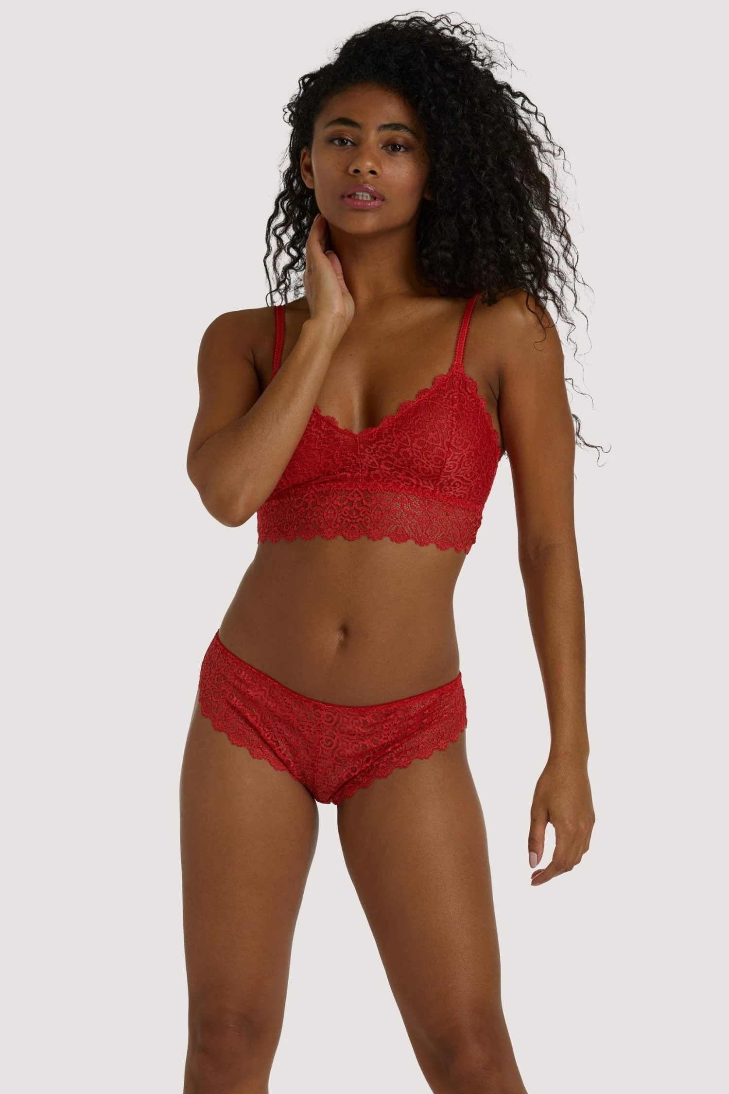 Discount 🧨 Wolf & Whistle Ariana Red Everyday Lace Brief Knickers ✔️ 3 Wolf & Whistle Ariana Red Everyday Lace Brief Knickers