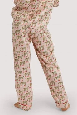 Playful Promises Nightwear Bouffants Recycled Cheeta Satin Trousers
