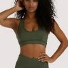Wolf & Whistle Activewear Eco Dusty Olive Racer Back Bra