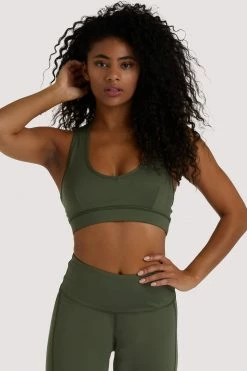 Wolf & Whistle Activewear Eco Dusty Olive Racer Back Bra