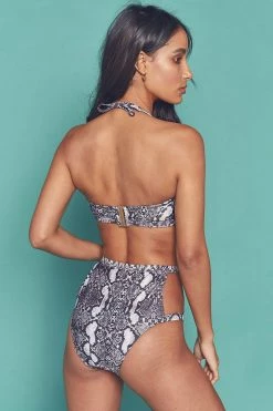 Wolf & Whistle Eco Snakeskin Chain High Waist Brief