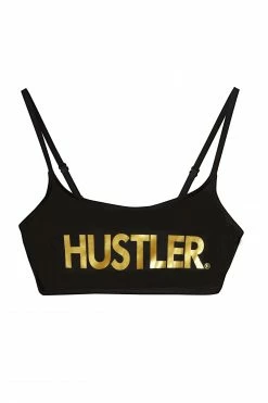 Hustler Black Bikini Top Swimwear