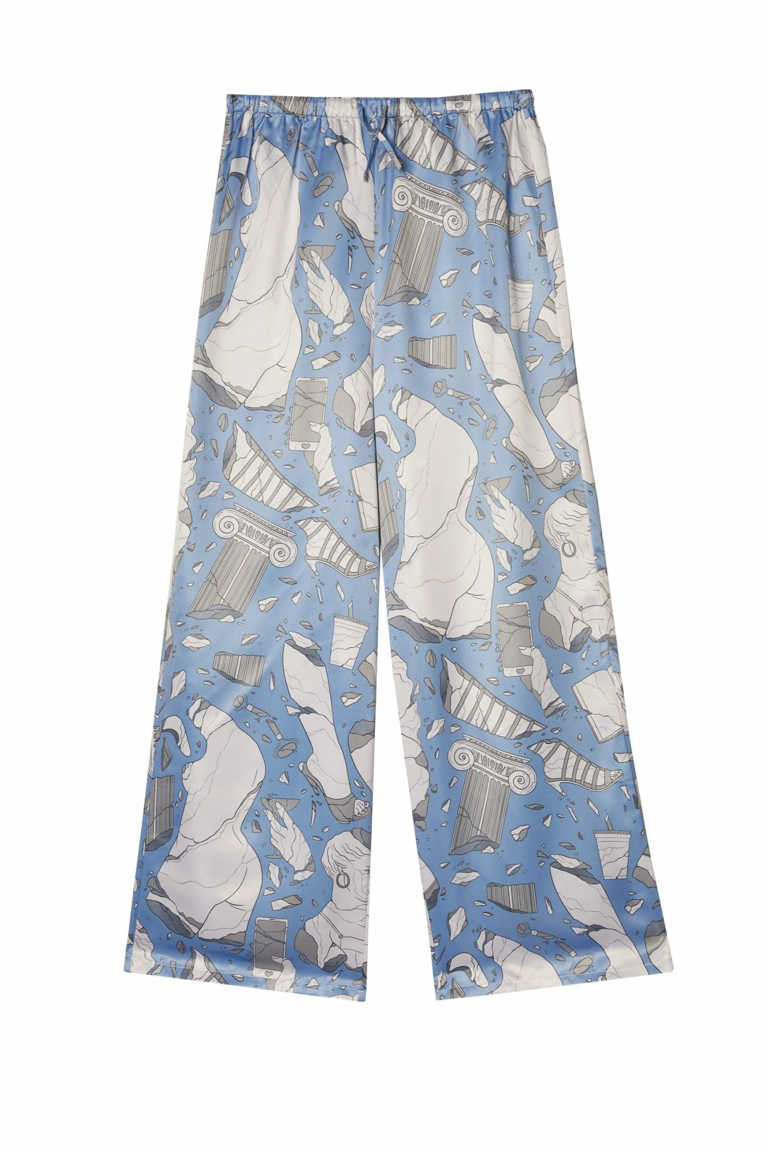 Best deal ๐ฅฐ Playful Promises Nightwear Logan Spector Recycled Blue Statues Satin Trousers ๐ 10 Playful Promises Nightwear Logan Spector Recycled Blue Statues Satin Trousers