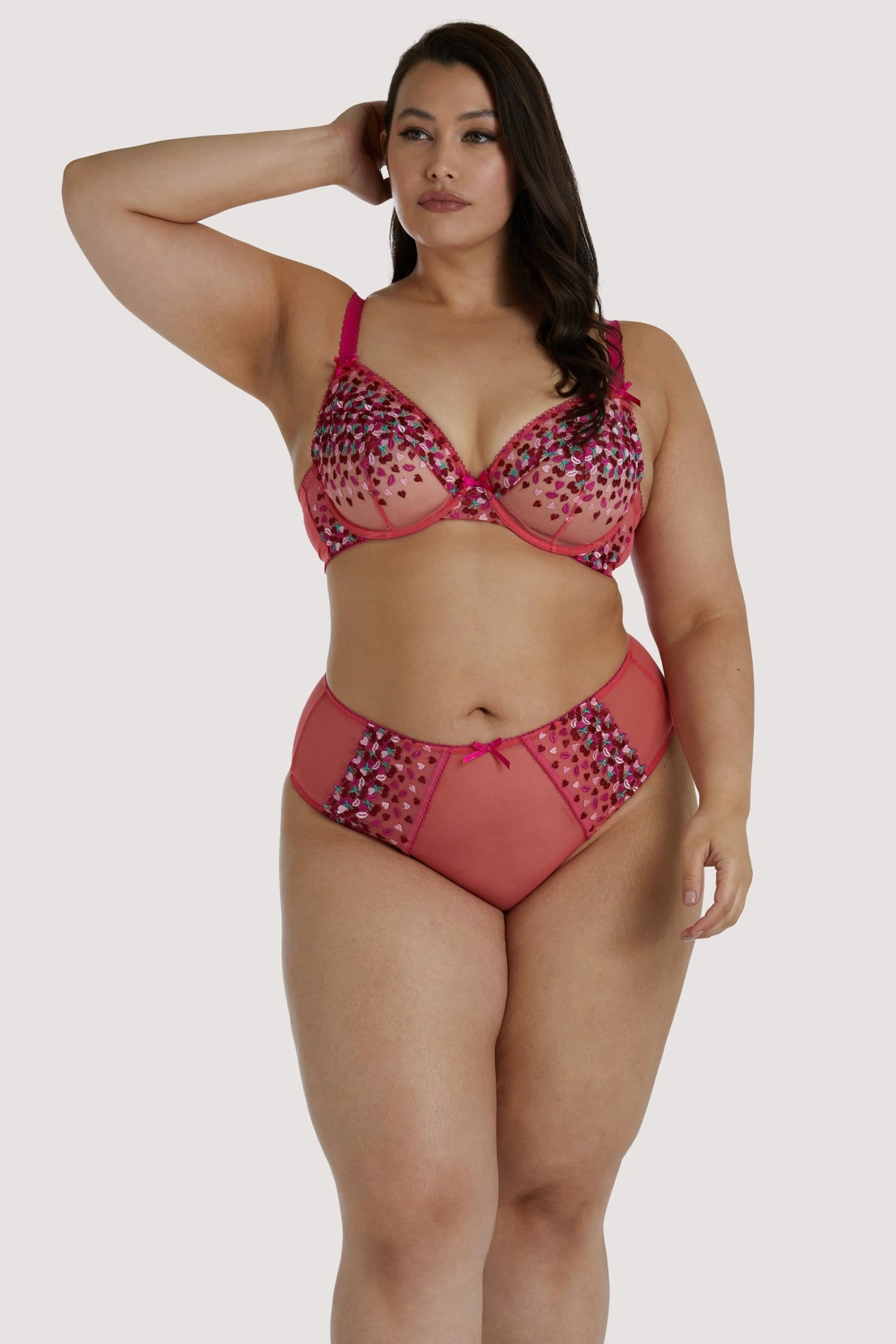 Flash Sale ๐ Playful Promises Free Sexy โ๏ธ Summer Brief Cherry Embroidery Coral Highwaisted Thong ๐ 9 Playful Promises Free Sexy Summer Brief Cherry Embroidery Coral Highwaisted Thong