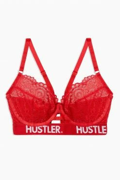 Wholesale ๐งจ Hustler Branded Red Lace Curve Bra โ 7 Hustler Branded Red Lace Curve Bra
