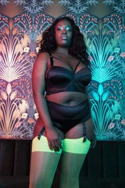 Flash Sale ✨ Playful Promises Knickers Aurora Black Mesh & Satin High Waist Brief ⌛ 16 Playful Promises Knickers Aurora Black Mesh & Satin High Waist Brief