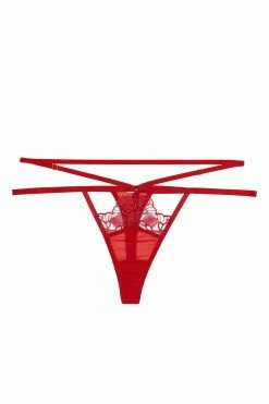 Wolf & Whistle Iris Slider Red Thong New In