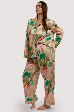 Playful Promises Nightwear Alja Horvat Recycled Abstract Satin Trousers