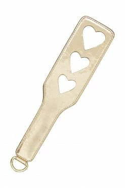 Regalia Heart Spanking Paddle Gold New In Accessories