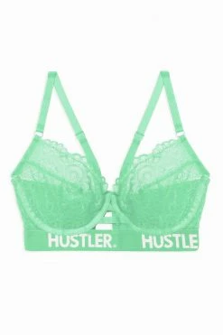 Hustler Bras Branded Mint Lace Bra
