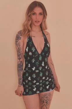 Collectif X Playful Promises Swimwear Cactus Skirted Swimsuit