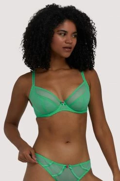 Deja Day Bras Grace Mint Plunge Bra