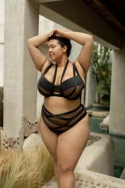 Buy ๐ Playful Promises Curve Exclusive Brooklyn Fishnet Strappy High Waist Brief ๐ 7 Playful Promises Curve Exclusive Brooklyn Fishnet Strappy High Waist Brief