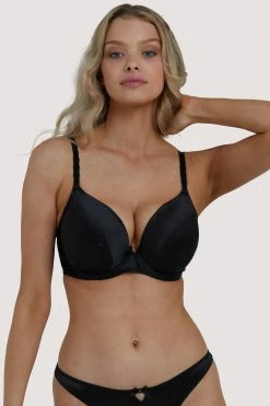Deja Day Sophia Black Plunge & Push Up Bra