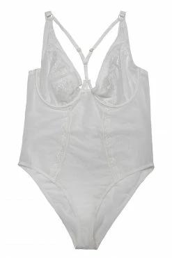 Playful Promises Curve Exclusive Bodies White Leslie Bodysuit