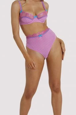 Playful Promises Knickers Sophia Pink High Waisted Thong