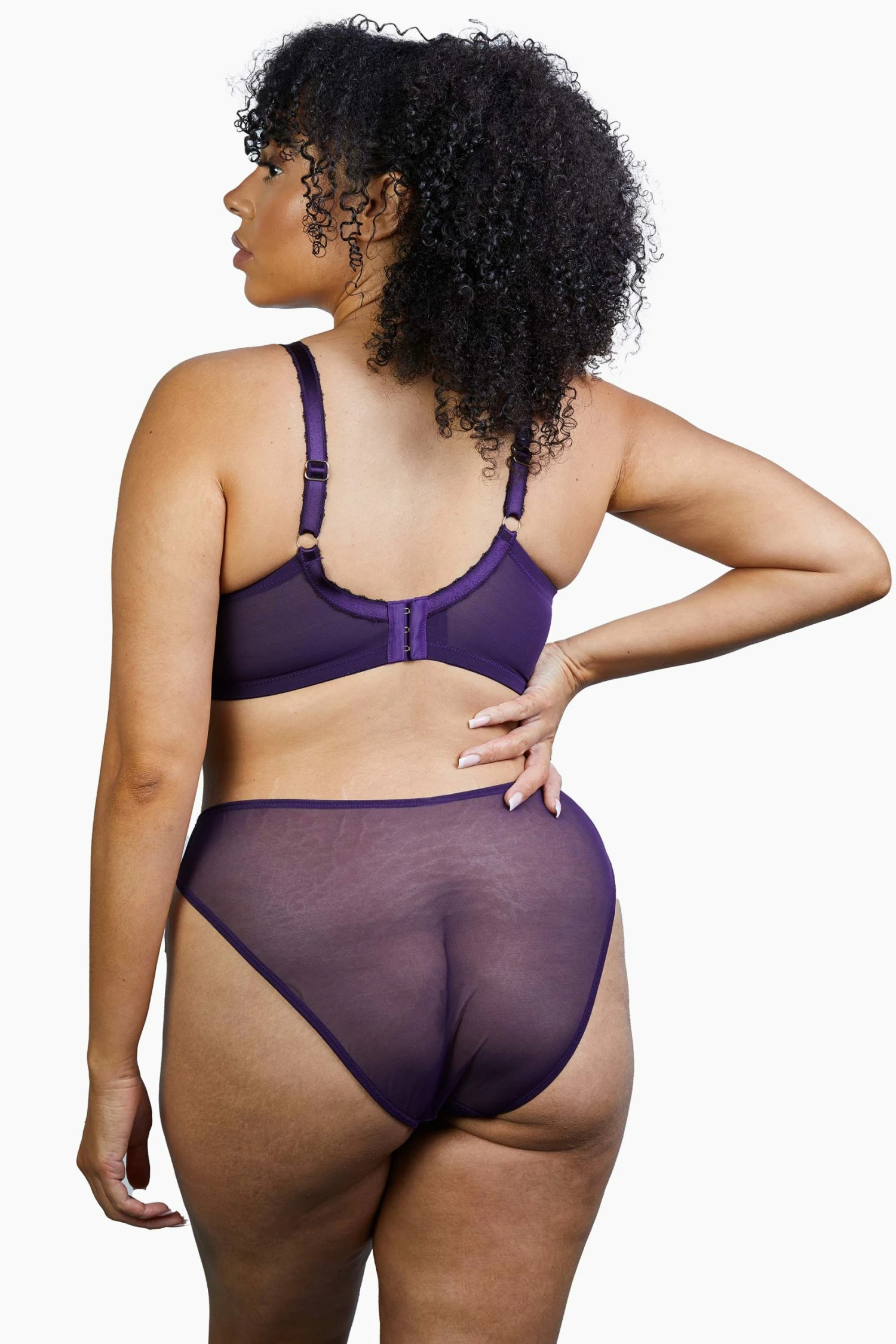 New ๐ Deja Day Emma Vine Purple Brazilian Lace Brief Knickers ๐ 7 Deja Day Emma Vine Purple Brazilian Lace Brief Knickers