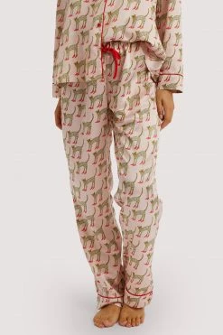 Playful Promises Nightwear Bouffants Recycled Cheeta Satin Trousers