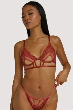 Wolf & Whistle Playful Muse: Jess Megan Ellie Rust Open Bra