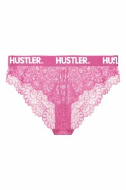 Hustler Branded Pink Curve Lace Brief Everyday Lingerie