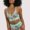 Felicity Hayward X PP Sabey Mint Floral Longline Bra Bras