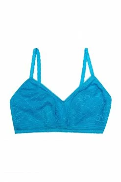 Best Pirce ❤️ Deja Day Emma Sky Blue Lace Wireless Bra Bras 🥰 7 Deja Day Emma Sky Blue Lace Wireless Bra Bras