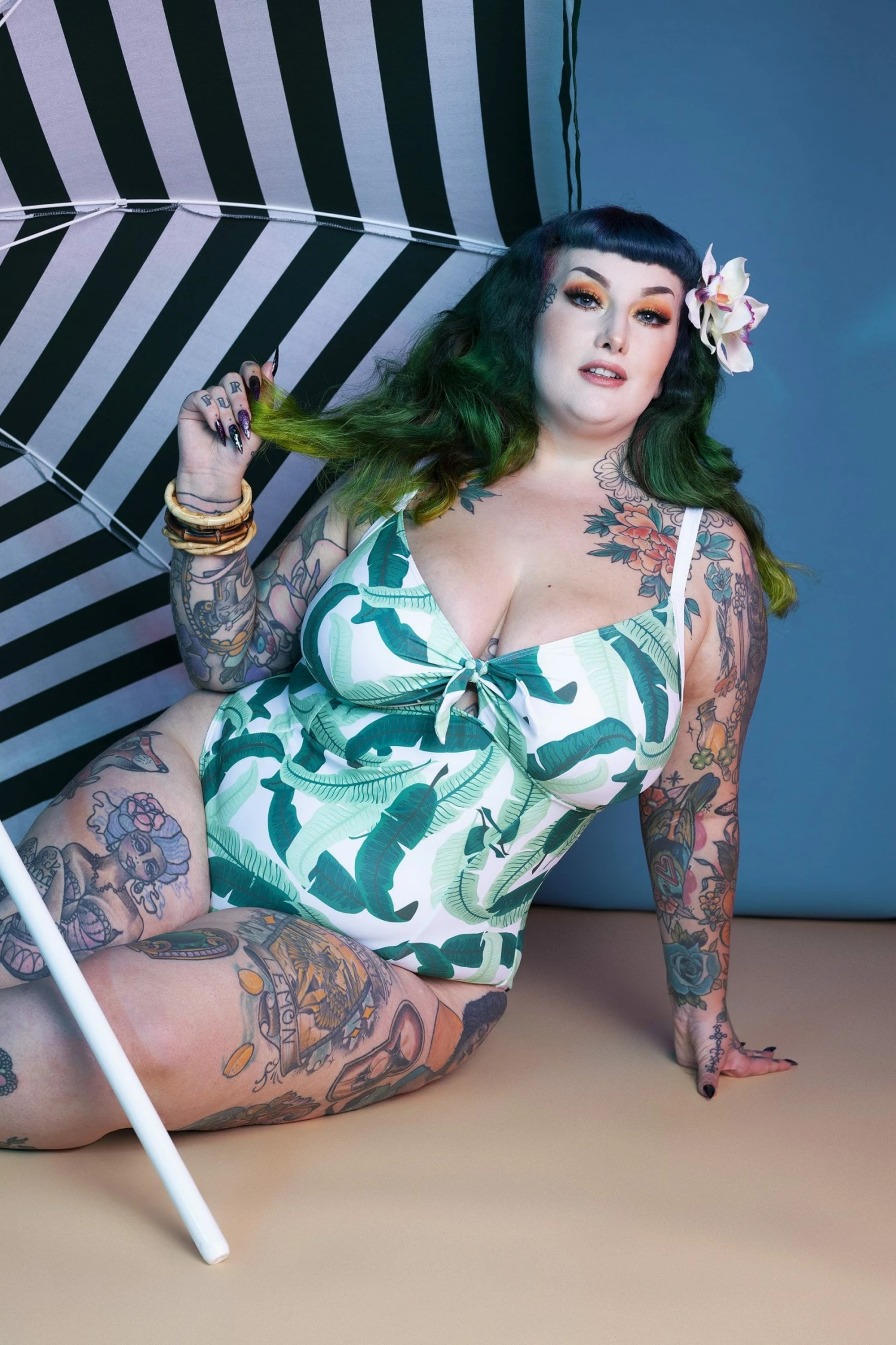 Buy 🎁 Collectif X Playful Promises Swimwear Banana Leaf Print Knot Front 🩱 Swimsuit 🛒 4 Collectif X Playful Promises Swimwear Banana Leaf Print Knot Front Swimsuit