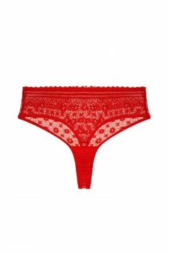 Cheapest ✔️ FFFB X PP New In Maia Red High Waisted Lace Thong ⌛ 19 FFFB X PP New In Maia Red High Waisted Lace Thong
