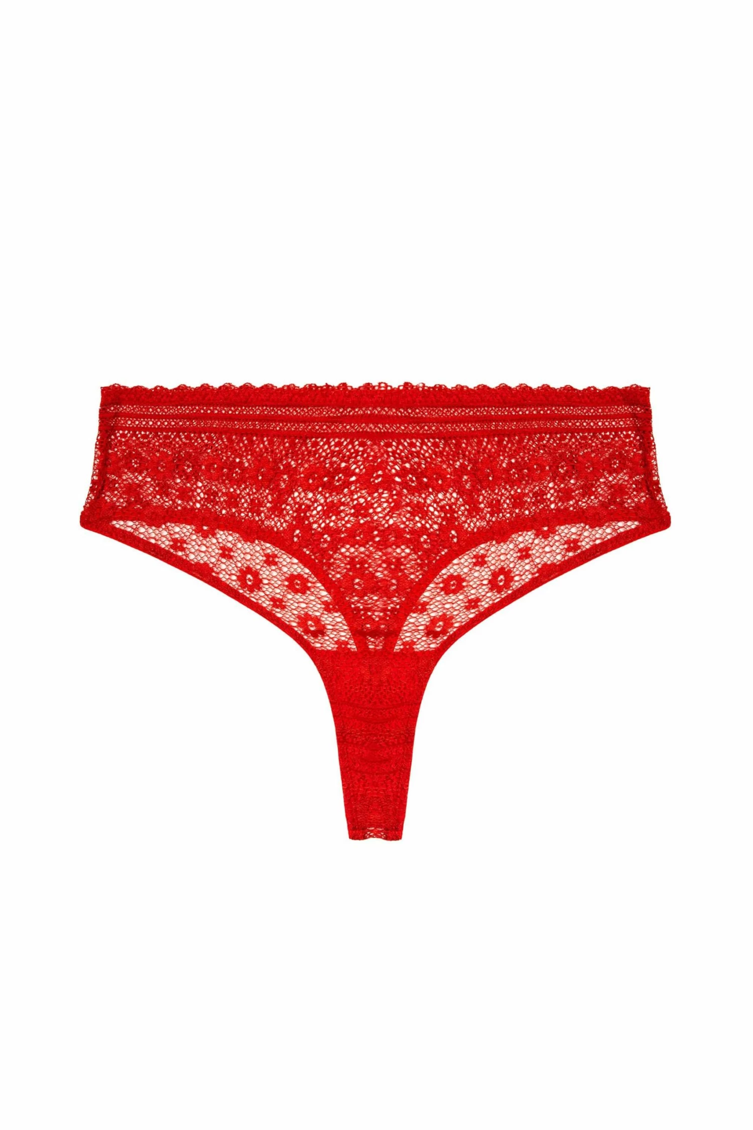 Cheapest ✔️ FFFB X PP New In Maia Red High Waisted Lace Thong ⌛ 10 FFFB X PP New In Maia Red High Waisted Lace Thong