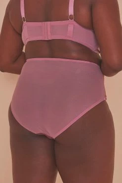 Playful Promises Curve Exclusive Knickers Eagan Blush Satin High Waist Knicker