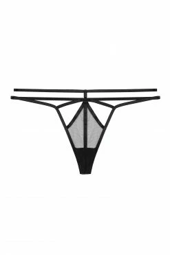 Wolf & Whistle Knickers Everleigh Black Open Ring Thong
