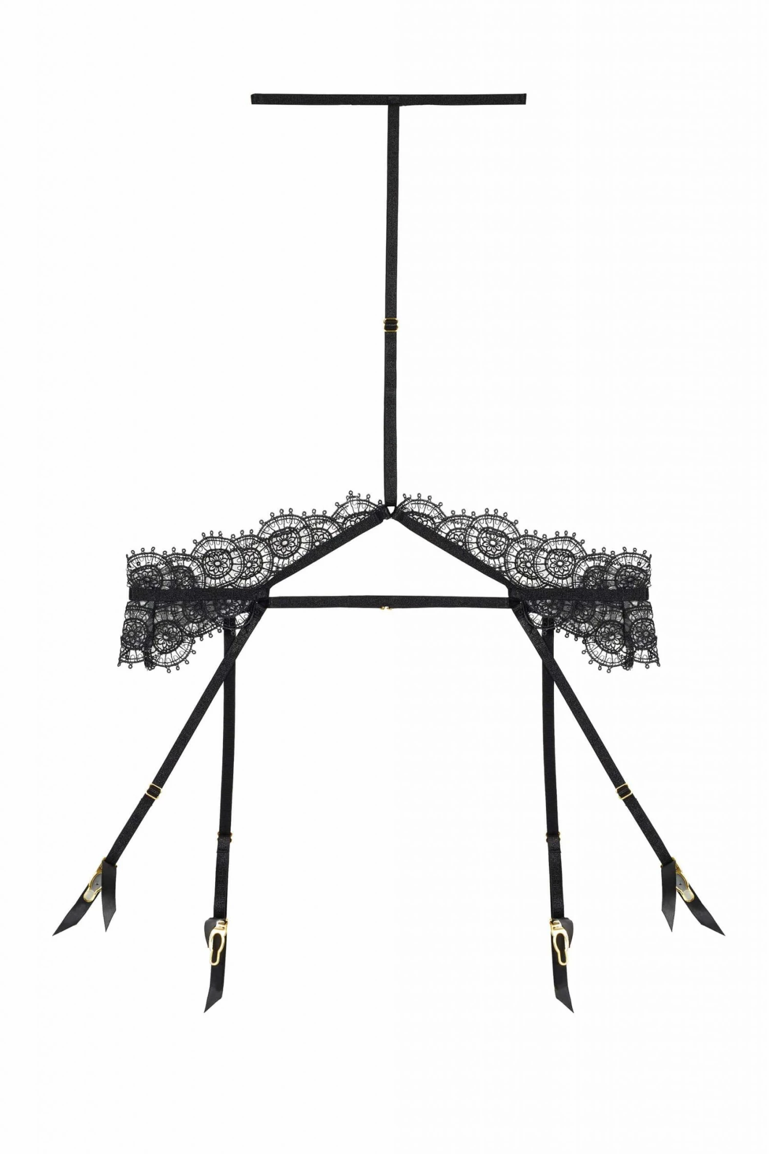 Deals 🎁 Wolf & Whistle Una Cream & Black Suspender Harness ⭐ 3 Wolf & Whistle Una Cream & Black Suspender Harness