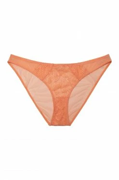 Deja Day Emma Coral Brazilian Lace Brief Knickers