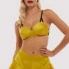 Bettie Page Lingerie New In Bras Retro Futuristic Bullet Bra Chartreuse